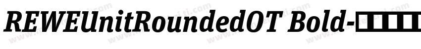 REWEUnitRoundedOT Bold字体转换